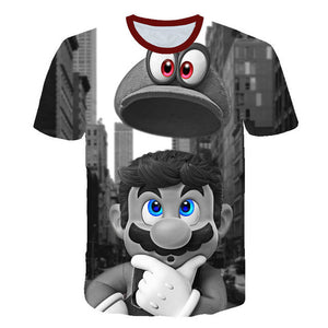 Super Mario Odyssey Mario and Cappy T-Shirt Kids and Men