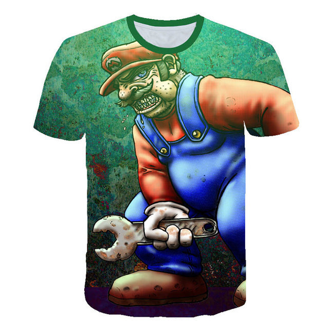 Super Mario Fat T-Shirt Kids and Men