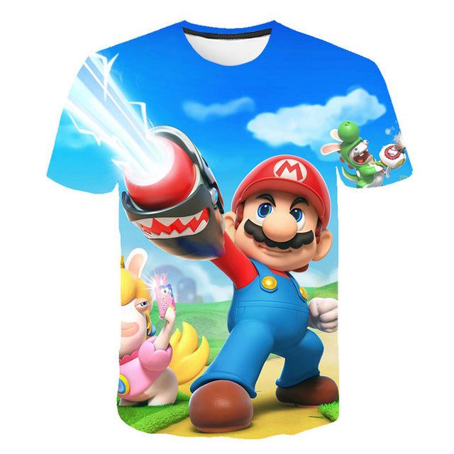 Super Mario and Ghost Cannon T-Shirt Kids and Men