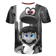 Load image into Gallery viewer, Super Mario Odyssey Mario and Cappy T-Shirt Kids and Men