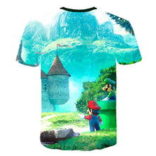 Load image into Gallery viewer, Super Mario with Luigi and Castle T-Shirt Kids and Men