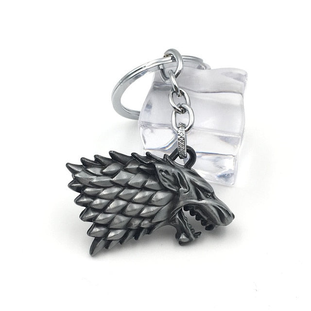 Game of Thrones Song of Ice and Fire Keychain Silver Stark