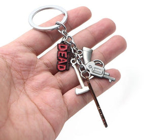 The Walking Dead Weapons Keychain