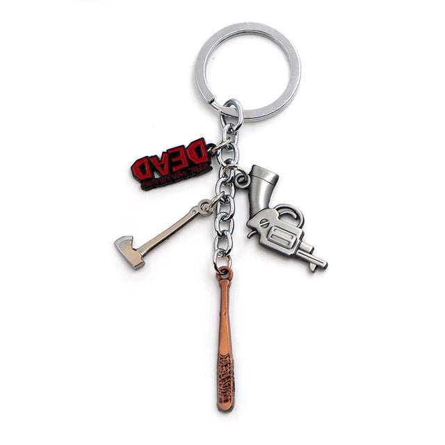 The Walking Dead Weapons Keychain