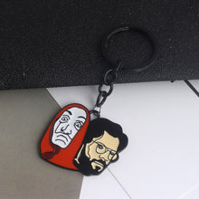 Load image into Gallery viewer, Money Heist The Professor and Dali Mask Keychain