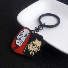 Load image into Gallery viewer, Money Heist The Professor and Dali Mask Keychain