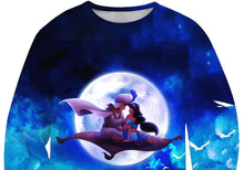 Load image into Gallery viewer, Aladdin and Jasmine with Magic Carpet Sweatshirt Unisex