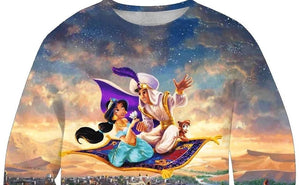 Aladdin Prince with Jasmine on Magic Sweatshirt Unisex