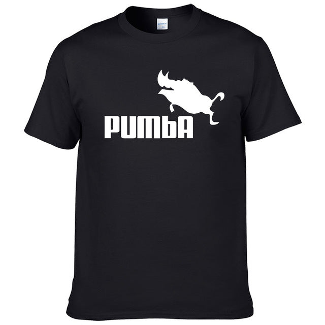 The Lion King Pumba White Letter Colors T-Shirt Men