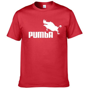 The Lion King Pumba White Letter Colors T-Shirt Men