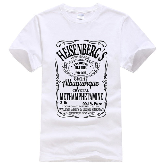 Breaking Bad Heisenberg Black Letters T-Shirt Men