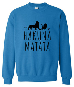 The Lion King Hakuna Matata Diferent Colors Sweatshirt Men