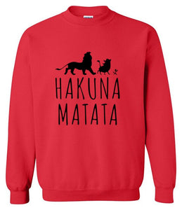 The Lion King Hakuna Matata Diferent Colors Sweatshirt Men