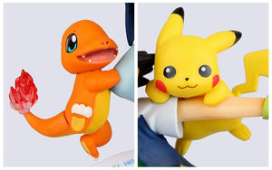 Pokemon Ash Ketchum with Pikachu and Charmander Anime Figures