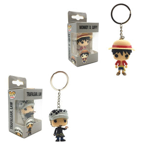 One Piece Funko Pocket Monkey D. Luffy and Trafalgar Law Keychain