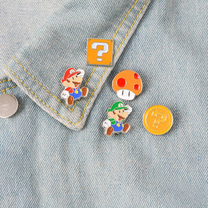 Super Mario 9 Diferent Types Brooch Pins