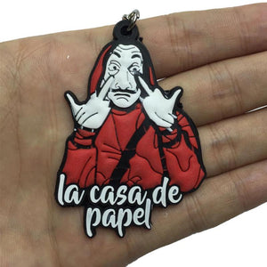 Money Heist Dali Mask Keychain