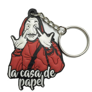 Money Heist Dali Mask Keychain