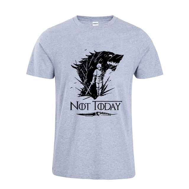 Game Of Thrones Arya Stark Not Today Black Logo T-Shirt Men