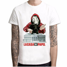 Load image into Gallery viewer, Money Heist Dali Mask Machine Gun T-Shirt Men