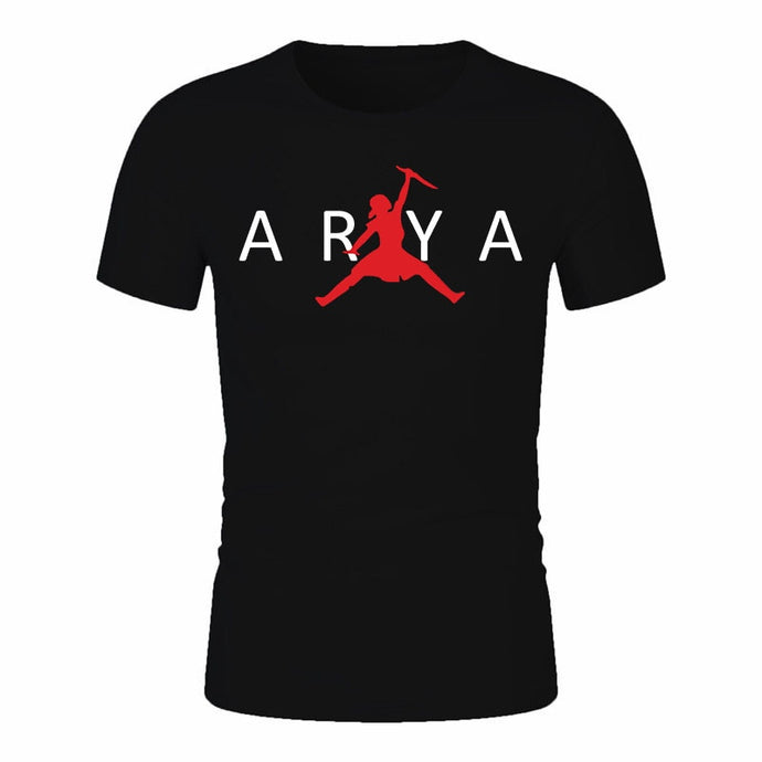 Game Of Thrones Arya Stark White Letter T-Shirt Men