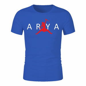 Game Of Thrones Arya Stark White Letter T-Shirt Men