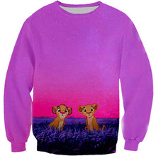 Load image into Gallery viewer, The Lion King Nala and Simba Pink Sweatshirt Kids