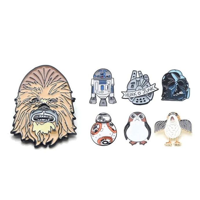 Star Wars 7 Diferent Type Brooch Pins