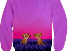 Load image into Gallery viewer, The Lion King Nala and Simba Pink Sweatshirt Kids